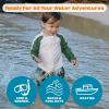 image:imageSwimZip Boys Long Sleeve Rash Guard amp Swim Shorts Set  UPF 50 Sun ProtectionHawaiian Rainforest