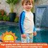 image:imageSwimZip Boys Long Sleeve Rash Guard amp Swim Shorts Set  UPF 50 Sun ProtectionMediterranean Lemons