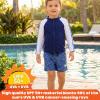 image:imageSwimZip Boys Long Sleeve Rash Guard amp Swim Shorts Set  UPF 50 Sun ProtectionOcean Breeze