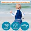 image:imageSwimZip Boys Long Sleeve Rash Guard amp Swim Shorts Set  UPF 50 Sun ProtectionOcean Breeze