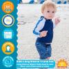 image:imageSwimZip Boys Long Sleeve Rash Guard amp Swim Shorts Set  UPF 50 Sun ProtectionOcean Breeze
