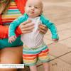 image:imageSwimZip Boys Long Sleeve Rash Guard amp Swim Shorts Set  UPF 50 Sun ProtectionRainbow