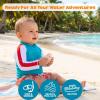 image:imageSwimZip Boys Long Sleeve Rash Guard amp Swim Shorts Set  UPF 50 Sun ProtectionSwirl