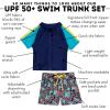 image:imageSwimZip Boys Short Sleeve Rash Guard amp Swim Shorts Set  UPF 50 Sun ProtectionDeep Dive