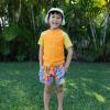 image:imageSwimZip Boys Short Sleeve Rash Guard amp Swim Shorts Set  UPF 50 Sun ProtectionImpressions
