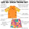 image:imageSwimZip Boys Short Sleeve Rash Guard amp Swim Shorts Set  UPF 50 Sun ProtectionImpressions