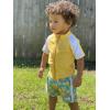 image:imageSwimZip Boys Short Sleeve Rash Guard amp Swim Shorts Set  UPF 50 Sun ProtectionLemons