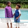 image:imageSwimZip Boys Short Sleeve Rash Guard amp Swim Shorts Set  UPF 50 Sun ProtectionOcean Breeze