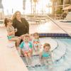 image:imageSwimZip Boys Short Sleeve Rash Guard amp Swim Shorts Set  UPF 50 Sun ProtectionRainbow