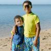 image:imageSwimZip Boys Short Sleeve Rash Guard amp Swim Shorts Set  UPF 50 Sun ProtectionTropadelic