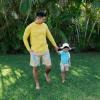 image:imageSwimZip Boys Short Sleeve Rash Guard amp Swim Shorts Set  UPF 50 Sun ProtectionVibrant Vacay