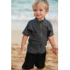 image:imageSwimZip UPF 50 Short Sleeve Rash Guard for Boys and Girls  Baby Toddler KidsBlack