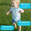 image:imageSwimZip UPF 50 Short Sleeve Rash Guard for Boys and Girls  Baby Toddler KidsDream Blue