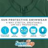 image:imageSwimZip UPF 50 Short Sleeve Rash Guard for Boys and Girls  Baby Toddler KidsHunter Green