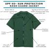 image:imageSwimZip UPF 50 Short Sleeve Rash Guard for Boys and Girls  Baby Toddler KidsHunter Green