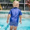 image:imageSwimZip UPF 50 Short Sleeve Rash Guard for Boys and Girls  Baby Toddler KidsNavy