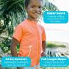 image:imageSwimZip UPF 50 Short Sleeve Rash Guard for Boys and Girls  Baby Toddler KidsNeon Orange