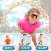 image:imageSwimZip UPF 50 Short Sleeve Rash Guard for Boys and Girls  Baby Toddler KidsNeon Pink