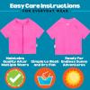 image:imageSwimZip UPF 50 Short Sleeve Rash Guard for Boys and Girls  Baby Toddler KidsNeon Pink
