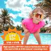 image:imageSwimZip UPF 50 Short Sleeve Rash Guard for Boys and Girls  Baby Toddler KidsNeon Pink