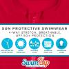 image:imageSwimZip UPF 50 Short Sleeve Rash Guard for Boys and Girls  Baby Toddler KidsRed