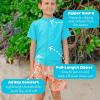 image:imageSwimZip UPF 50 Short Sleeve Rash Guard for Boys and Girls  Baby Toddler KidsScuba Blue