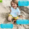 image:imageSwimZip UPF 50 Short Sleeve Rash Guard for Boys and Girls  Baby Toddler KidsWhite