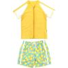 image:imageSwimZip Boys Short Sleeve Rash Guard amp Swim Shorts Set  UPF 50 Sun ProtectionLemons