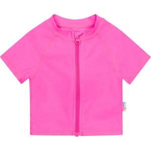 image:imageSwimZip UPF 50 Short Sleeve Rash Guard for Boys and Girls  Baby Toddler KidsNeon Pink