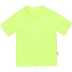 image:imageSwimZip UPF 50 Short Sleeve Rash Guard for Boys and Girls  Baby Toddler KidsNeon Yellow