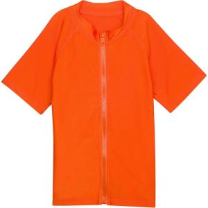 image:imageSwimZip UPF 50 Short Sleeve Rash Guard for Boys and Girls  Baby Toddler KidsOrange