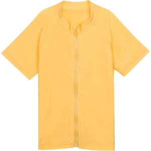 image:imageSwimZip UPF 50 Short Sleeve Rash Guard for Boys and Girls  Baby Toddler KidsYellow