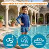 image:imageSwimZip Boys Long Sleeve Rash Guard amp Swim Shorts Set  UPF 50 Sun ProtectionCoastal