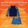 image:imageSwimZip Boys Long Sleeve Rash Guard amp Swim Shorts Set  UPF 50 Sun ProtectionCoastal