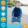 image:imageSwimZip Boys Long Sleeve Rash Guard amp Swim Shorts Set  UPF 50 Sun ProtectionCoastal