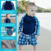 image:imageSwimZip Boys Long Sleeve Rash Guard amp Swim Shorts Set  UPF 50 Sun ProtectionCoastal