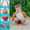 image:imageSwimZip Boys Long Sleeve Rash Guard amp Swim Shorts Set  UPF 50 Sun ProtectionDesert