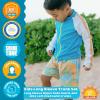 image:imageSwimZip Boys Long Sleeve Rash Guard amp Swim Shorts Set  UPF 50 Sun ProtectionGroovy