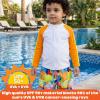 image:imageSwimZip Boys Long Sleeve Rash Guard amp Swim Shorts Set  UPF 50 Sun ProtectionJoyful