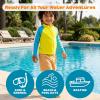 image:imageSwimZip Boys Long Sleeve Rash Guard amp Swim Shorts Set  UPF 50 Sun ProtectionKaleidoscope