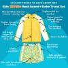 image:imageSwimZip Boys Long Sleeve Rash Guard amp Swim Shorts Set  UPF 50 Sun ProtectionLemons