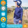 image:imageSwimZip Boys Long Sleeve Rash Guard amp Swim Shorts Set  UPF 50 Sun ProtectionNavy Gingham