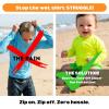 image:imageSwimZip Boys Long Sleeve Rash Guard amp Swim Shorts Set  UPF 50 Sun ProtectionNeon Green