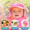 image:imageSwimZip Sun Hat with Neck Flap  UPF 50 Protection for Baby Toddler and KidsNeon Shocking Pink