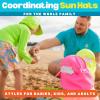 image:imageSwimZip Sun Hat with Neck Flap  UPF 50 Protection for Baby Toddler and KidsNeon Shocking Pink