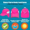 image:imageSwimZip Sun Hat with Neck Flap  UPF 50 Protection for Baby Toddler and KidsNeon Shocking Pink