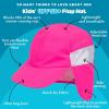 image:imageSwimZip Sun Hat with Neck Flap  UPF 50 Protection for Baby Toddler and KidsNeon Shocking Pink