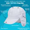 image:imageSwimZip Sun Hat with Neck Flap  UPF 50 Protection for Baby Toddler and KidsWhite