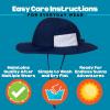 image:imageSwimZip Wide Brim Sun Hat  UPF 50 Protection for Baby Toddler and KidsNavy
