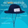 image:imageSwimZip Wide Brim Sun Hat  UPF 50 Protection for Baby Toddler and KidsNavy